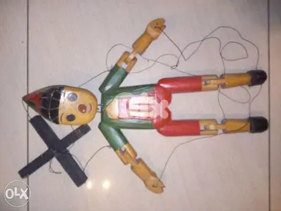 Vintage wooden Pinocchio marionette 57 cm