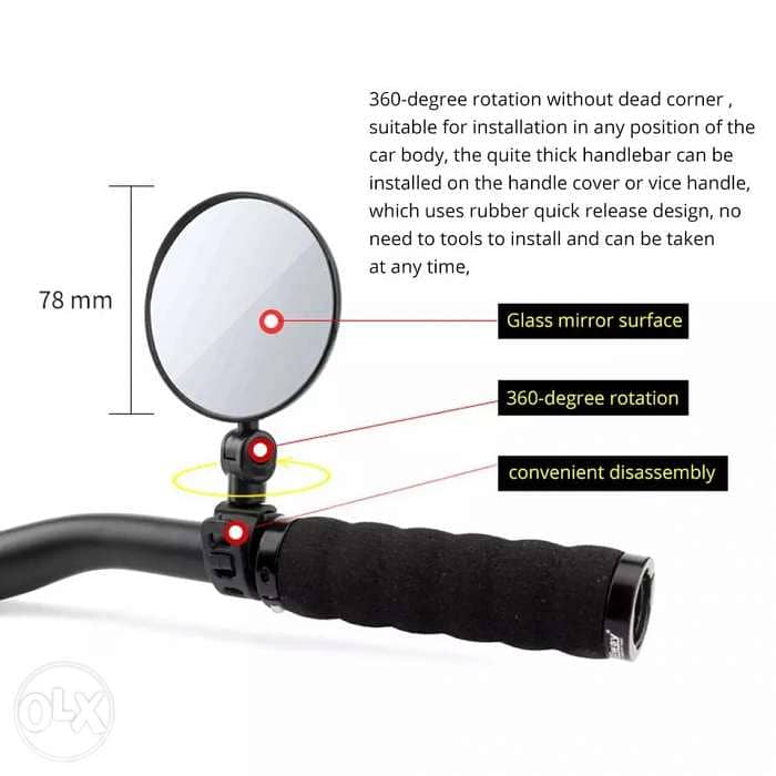 New bike mirror 8cm for 2$ 0