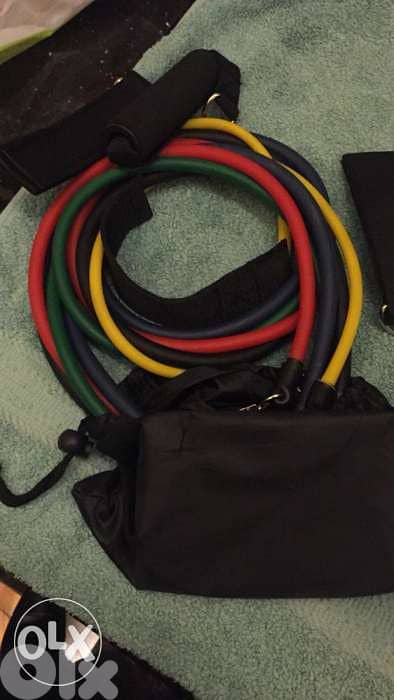 resistance band with handles and legs 0