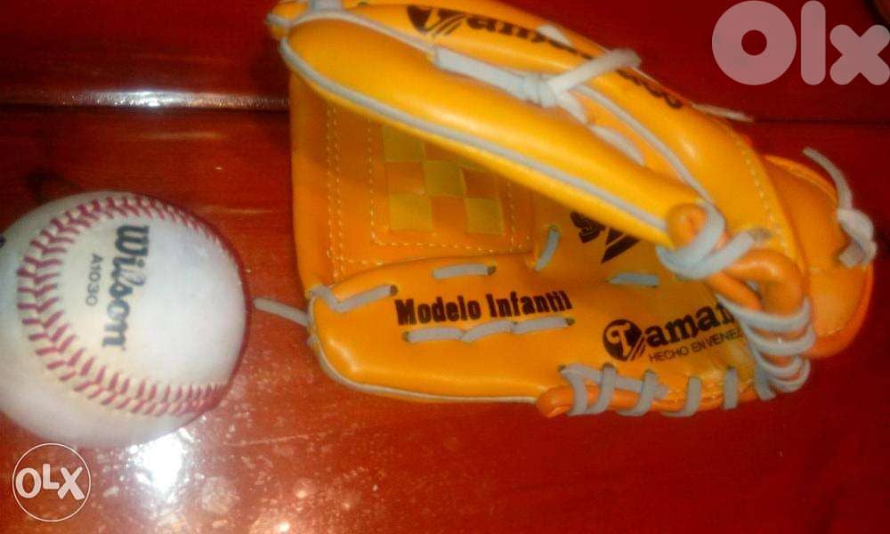 baseball glove for kids plus wilson used baseball 0