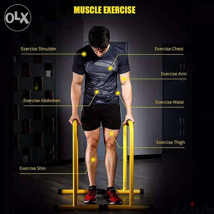 Crossfit dip bar parallel bar adjustable 2