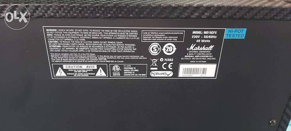 Marshall amplifier MG_CFX 15 watt 180$ 4