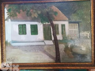 لوحة اوروبية كثير قديمة رائعة لفنان مشهور