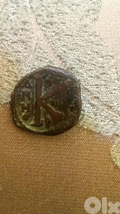 Byzantine Emperor Justanian I Bronze Half Follis Coin year 527 AD
