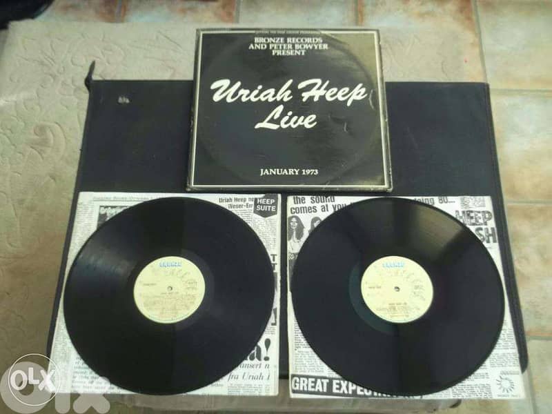 uriah heep live 1973 double vinyl lps 0