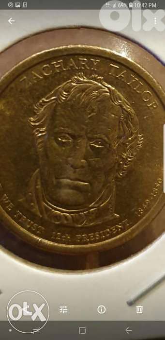 USA president Washington Jefferson Taylor. . . etcOne Dollar Coin 1