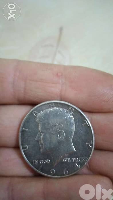 Silver Half US Dollar Coin Memorial for President Kenndy 1964 0