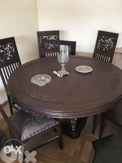 طاولة سفرة خشب تيك