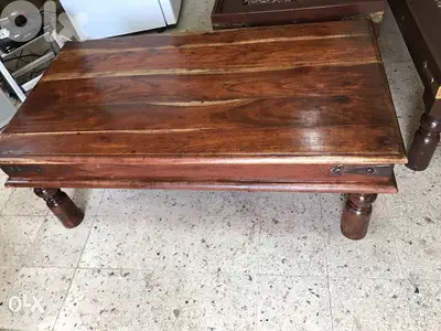table set of one big and 2 small solid wood