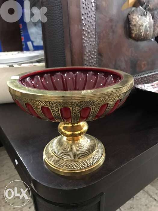 vase heavy copper with glass 2