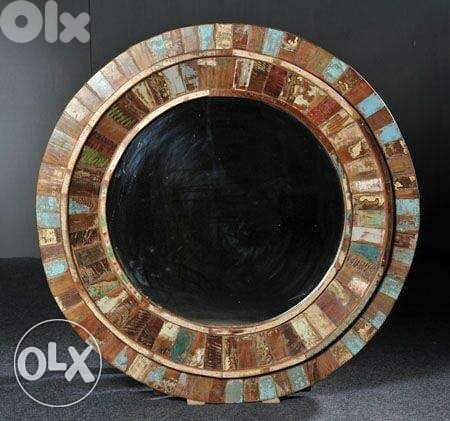 solid wood colorful mirror 0