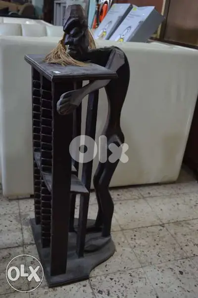 solid wood antique cd holder