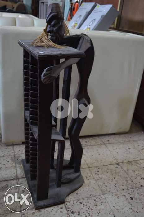 solid wood antique cd holder 0