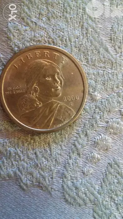 USA Indian Woman Memorial Flying Eagle 1 Dollar Bronze Coin year 2000