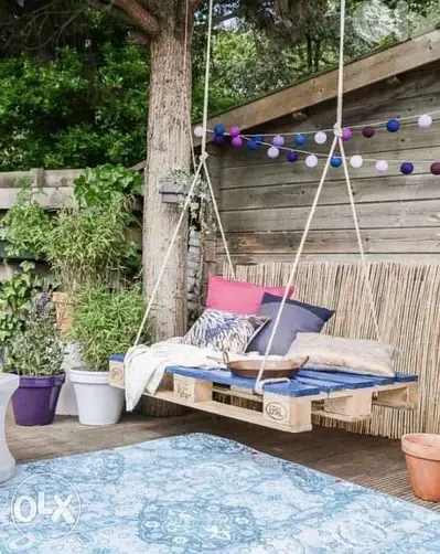 Mover pallet wood set مرجوحة خشب طبلاي