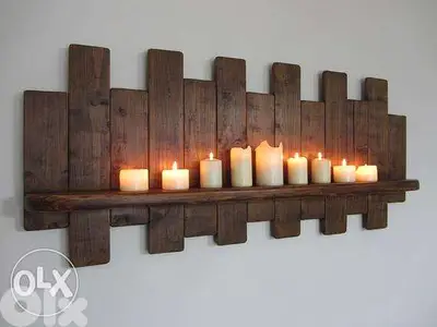 Pallet wood floating shelf رف وديكور من طبلية الخشب Pallet wood floating shelf رف وديكور من طبلية الخشب