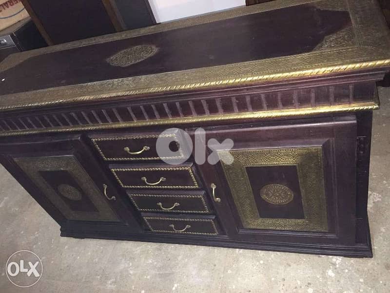 solid wood teak dark brown dersoir 1