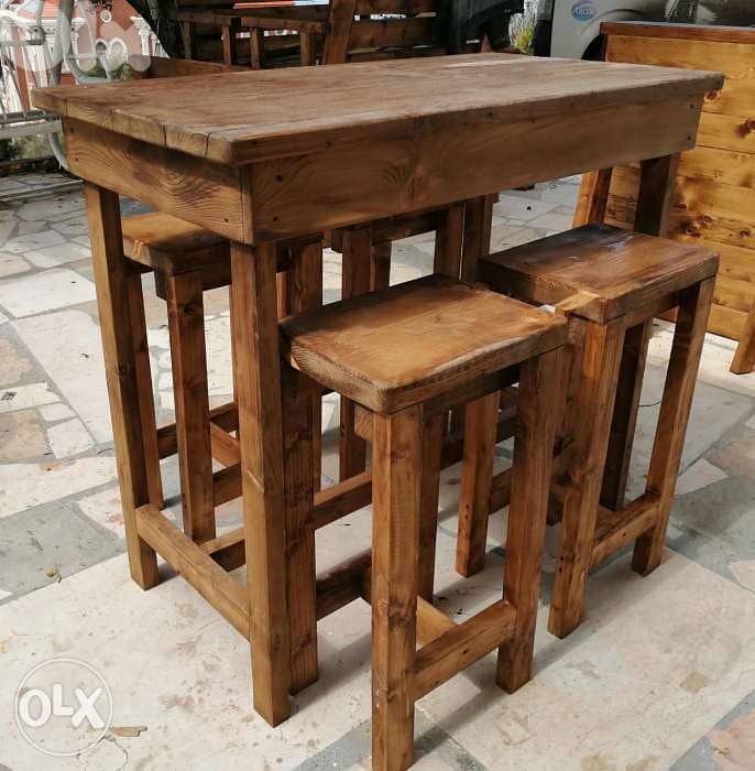 High kitchen table and four chairs 2
