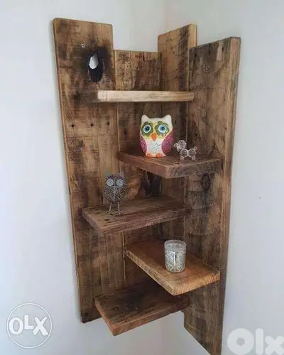 Corner wood wall stand creative ستاند حيط كورنر خشب