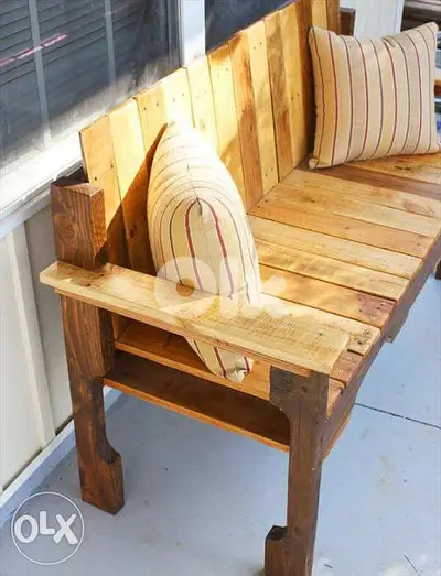 Pallet wood banche medium size بنك طبالي حجم وسط