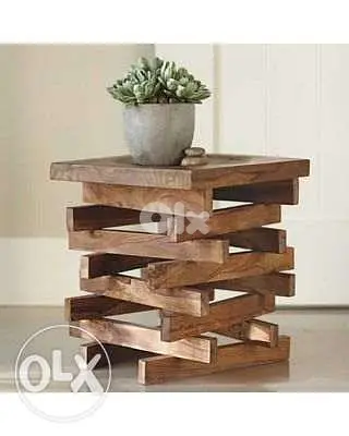 Wood Creative plant coffee table طاولة خشب جديدة