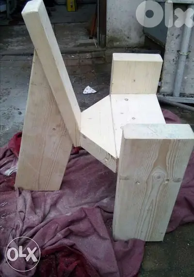 Children wood creative regular chair كرسي خشب أطفال لون طبيعي Children wood creative regular chair كرسي خشب أطفال لون طبيعي