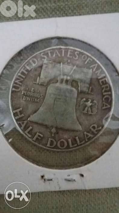 USA Half Silver Dollar of President Benjamin Franklin year 1962 1