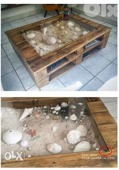 Creative design wood coffe table طاولة وسط قهوة خشب