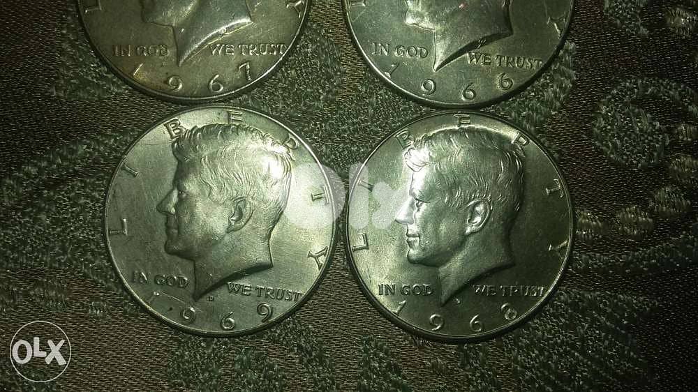 USA 6 Set Memorial Silver Half Dollars Jhon Kennedy fromn1964 to 1969 1