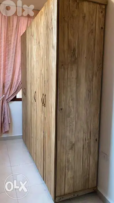 Rustic vintage wood large closet خزانة حيط خشب شغل يدوي