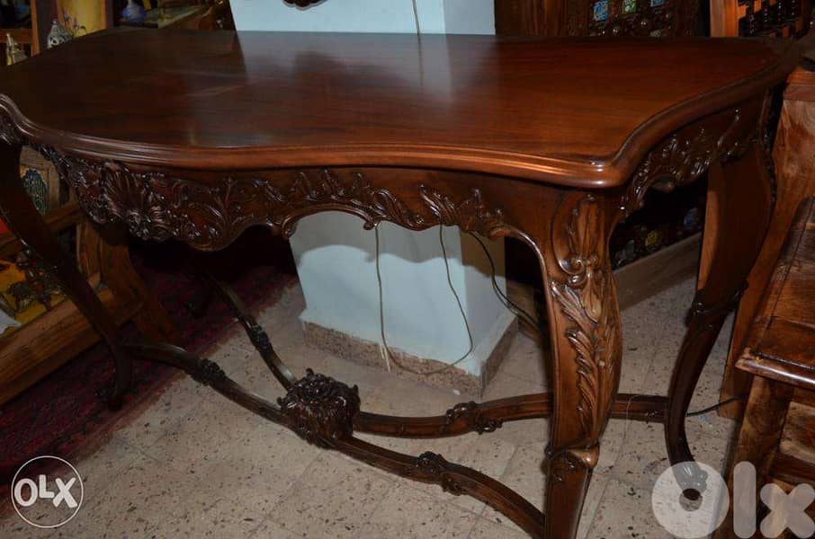 solid wood console engraved with mirror 3