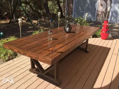 Big wood table vintage style طاولة سفرة خشب كبيرة