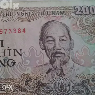 Vietnam Ho Chi Mnih photo Communist Leader Banknoteورقة بنكية فيتنام