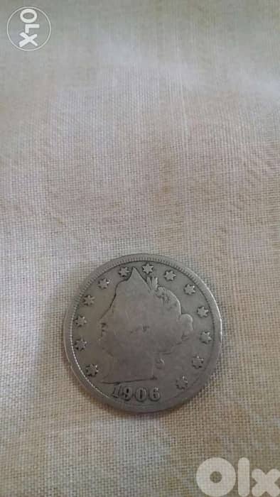 USA Liberty Head V Nickel 5 cents Coin year 1906 0