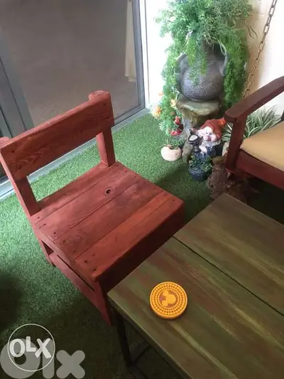 Wood vintage pallets chairs كرسي خشب طبالي شكل قديم