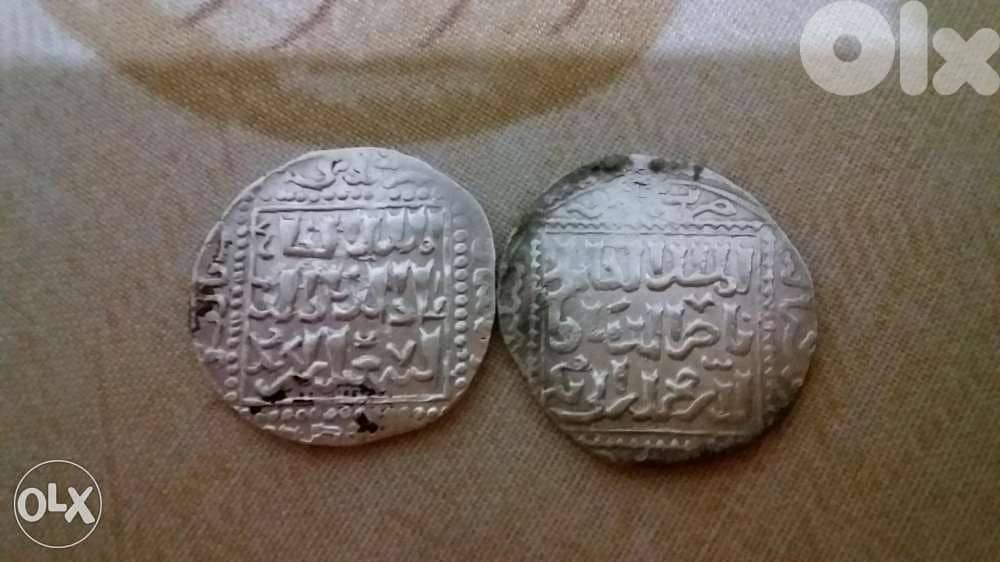 Two Silver Mamluki Coins for Sultan Sayf Qalawun year 1290 AD 0