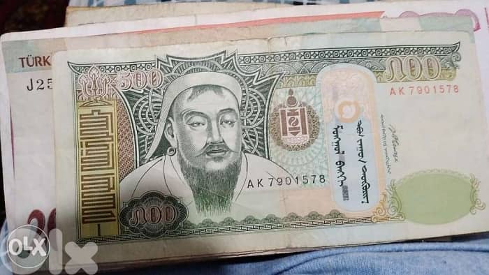 Mangolian Banknote Portrait of Jankeez Khan 0