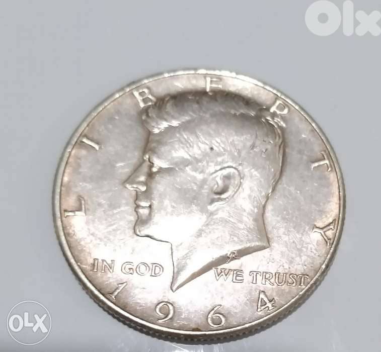 USA Half silver Dollar Johon F kennedy year 1964 0