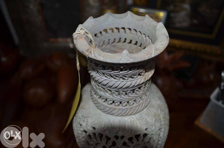 stone vase engraved handmade 3