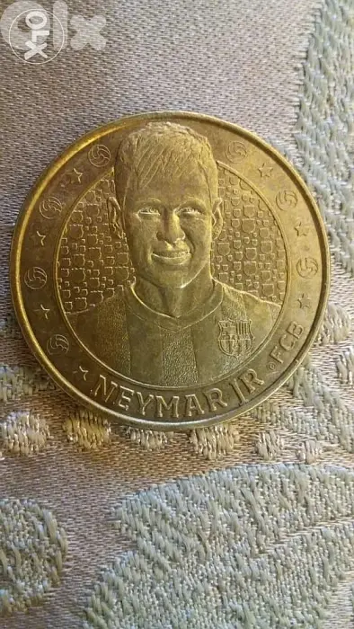 Brazil Neymar Bronze Barcelona Coin