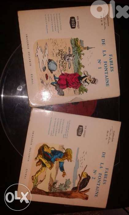 les fables de la fontaine 2vinyl records + 2books 0