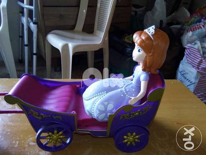 SOFIA THE FIRST IN CARRIAGE SET:Disney figurine doll+Horse+carriage=22 1