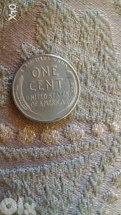 White USA cent World War II time year 1943 Steel very special and rare 1