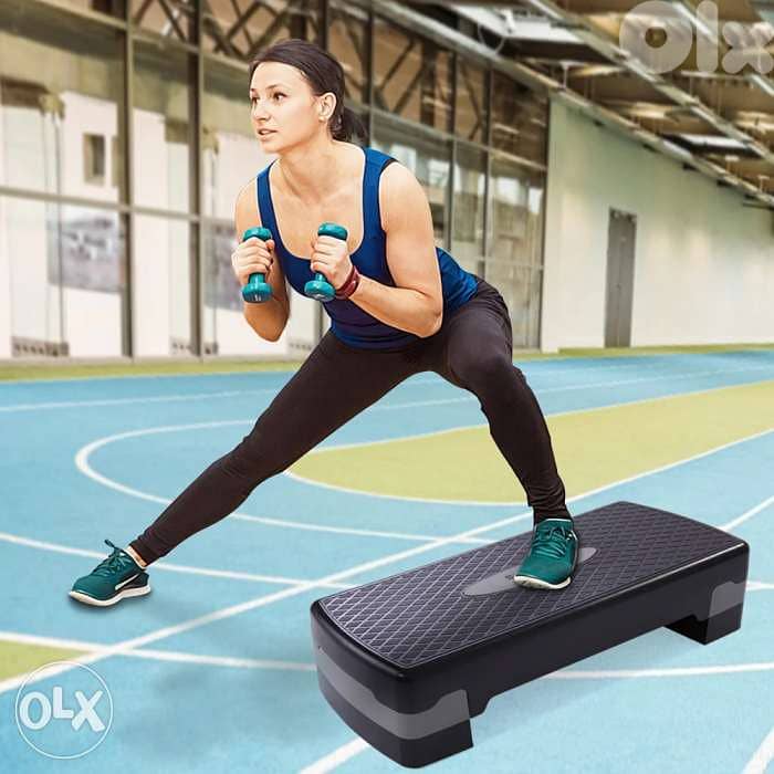 Fitness Aerobic Step Platform Adjustable Exercise Stepper 1