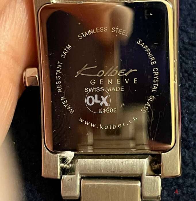 KOLBER vintage Swiss watch K1606/ sapphire glass and crystal 5