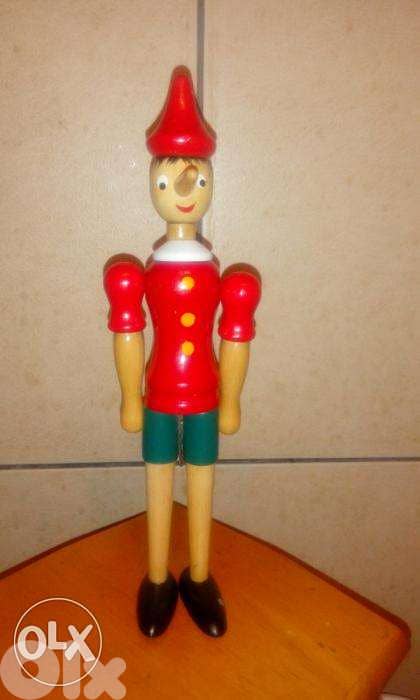 vintage wooden pinoccio 23cm made in italy 0