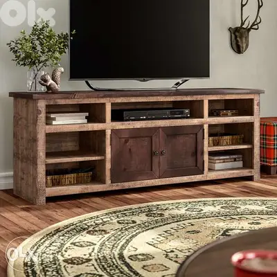 Reclaimed wood Tv unit خزانة تلفزيون خشب معتق