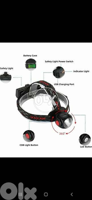 Headlamp red&white 2