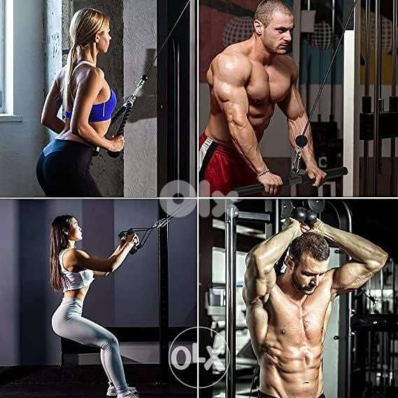 Tricep rope push pull down cord for bodybuilding 3