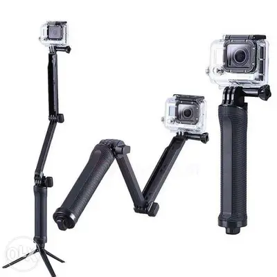 3 way Tripod and selfie for Gopros Hero 13 12 11. . . all action cam